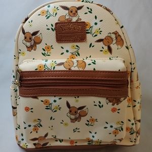 Loungefly Pokemon Evee Mini Backpack Vegan New
